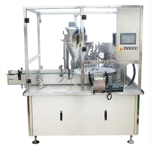 胶原蛋白粉粉剂灌装机-全自动粉剂灌装旋盖机